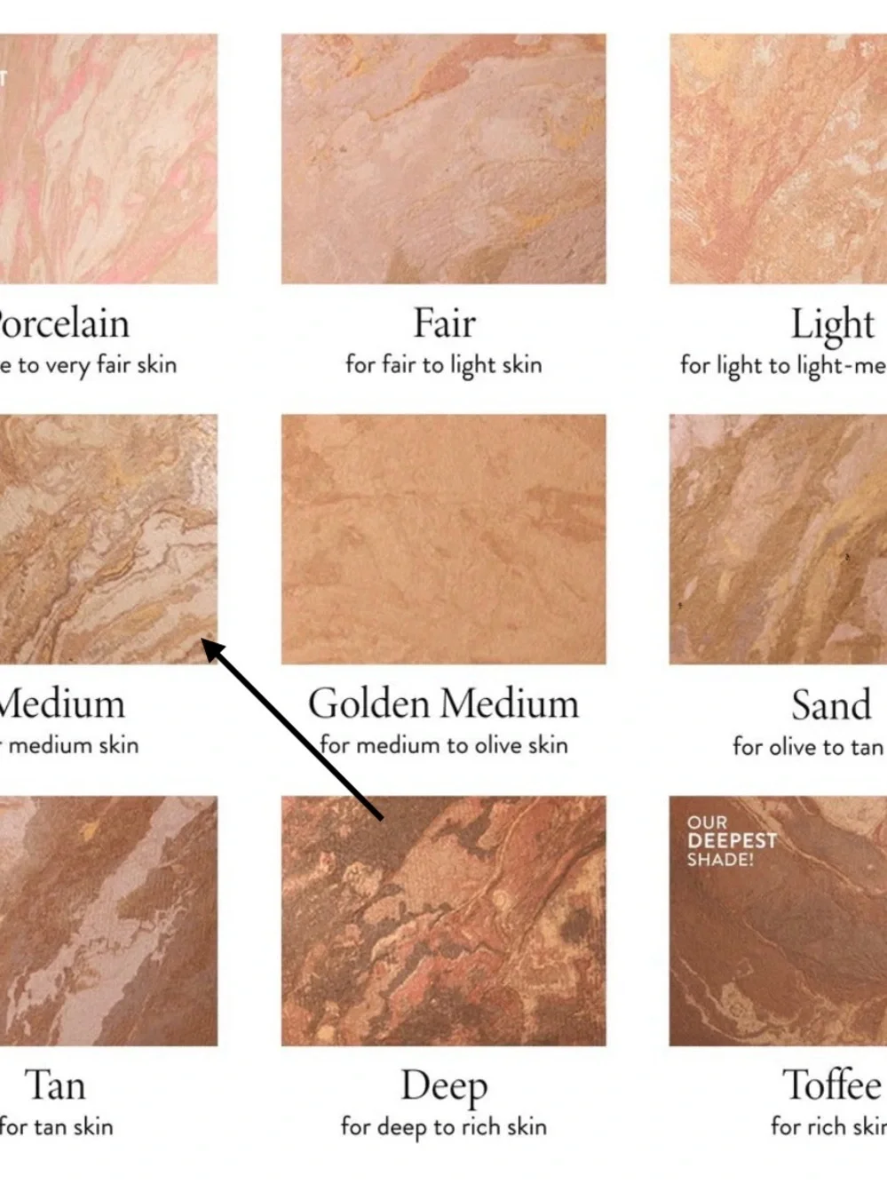 Laura Geller marbled baked face powder in brown and gold tones
